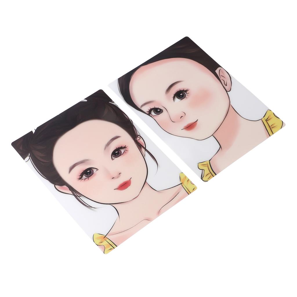 2pcs Child Face Painting Practice Boards Reusable Washable Painting Exercise Template Makeup Painting Tool