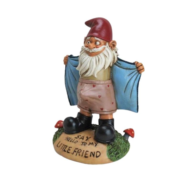 Statue Gnome Garden Naughty Ornaments Funny Home Miniature Statue Dwarfs Resin