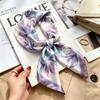 Autumn and winter Maillard cashew square scarf silk scarf women's shirt versatile neck small scarf tied hair decorative scarf