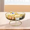 Iron Wire Fruit Serving Bowl Creative Vegetable Stand Holder Round Tray for Outdoor
