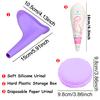 2 Colors Female Portable Silicone Urinal  Suitable for Pregnant Women Stand Up Pee Tools for Outdoor Traveler with Storage Box