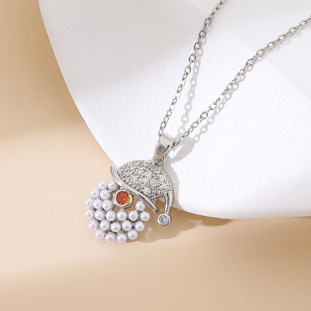 European Hot Sale Christmas Series Pendant Necklaces Light Luxury Gift TungstenCross Chain Necklaces