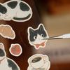 4styles Lovely Cat Gold Foil Stickers For Scrapbooking Hand Account DIY Photo Frame Decoration Journaling Collage Art Supplies