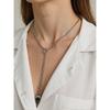 Mysterious Crow Skull Gothic Chain Necklace Metal Adjustable Length Neckchain Unisex Fashion Accessory for Party