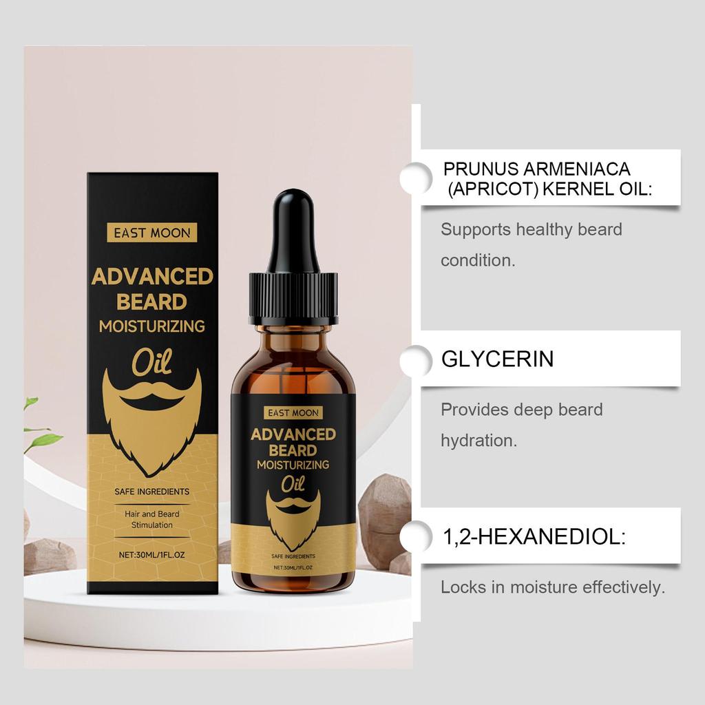 Beard Wash & Care Set: Beard Cleansing Cream + Beard Care Oil. Provides Cleansing and Care, Long-lasting Moisture, Prevents Dryness and Frizz.