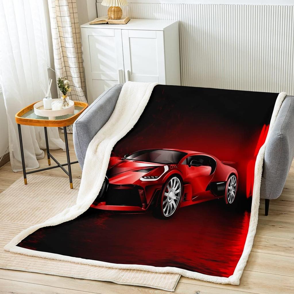 Red Rose Blanket Soft Fleece Throw Black Background Romantic Design Home Decor Gift for Her