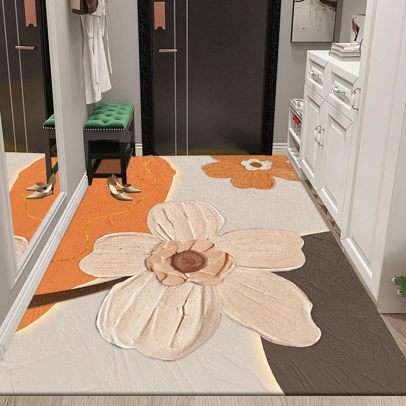 Home Floor Mat Door Dirt Resistant Carpet Bedroom Bedside Easy To Maintain Living Room Bathroom Absorbent Foot Mat