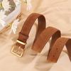 Eather Design Women's Cow Belt Pin Buckle High-end Women's Suede Belt Brand