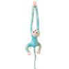 Tie-Dye Long-Armed Monkey Plush with Gold-Stamped Banana Design - Decorative Velcro Curtain Tie-Back Doll