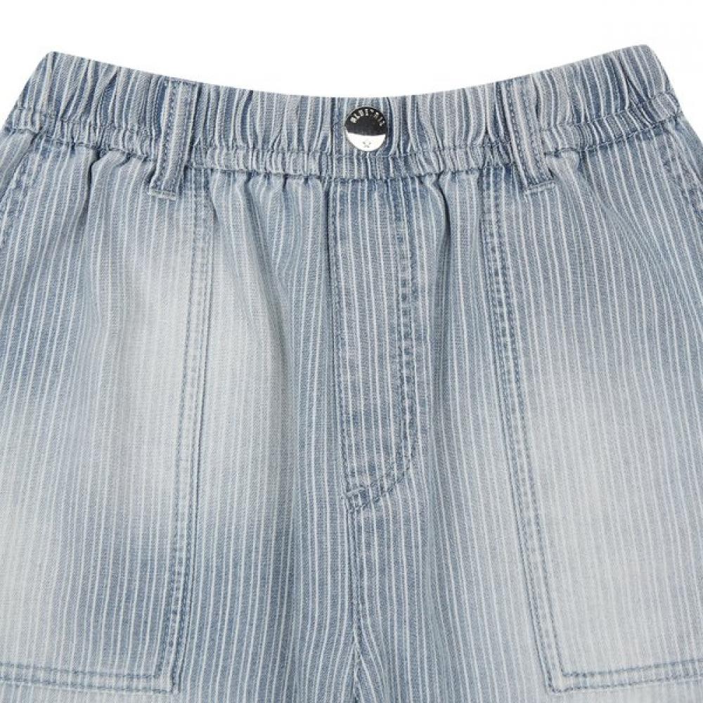 Bluetail Blue Stripe Half Length Denim Pants Azc3pt01bu