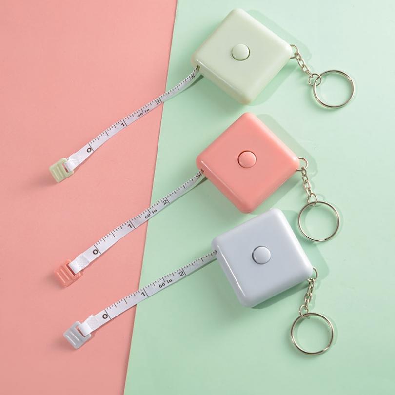 1.5m Automatic Retractable Soft Tape Measure, Flexible Measuring Ruler for Garment Tailoring, Waist Measurement and Handcraft Projects