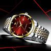 Automatic Self-Wind Men's Watch Luxury Business Dress Watches with Date Display Steel Bracelet Waterproof Luminous Hands