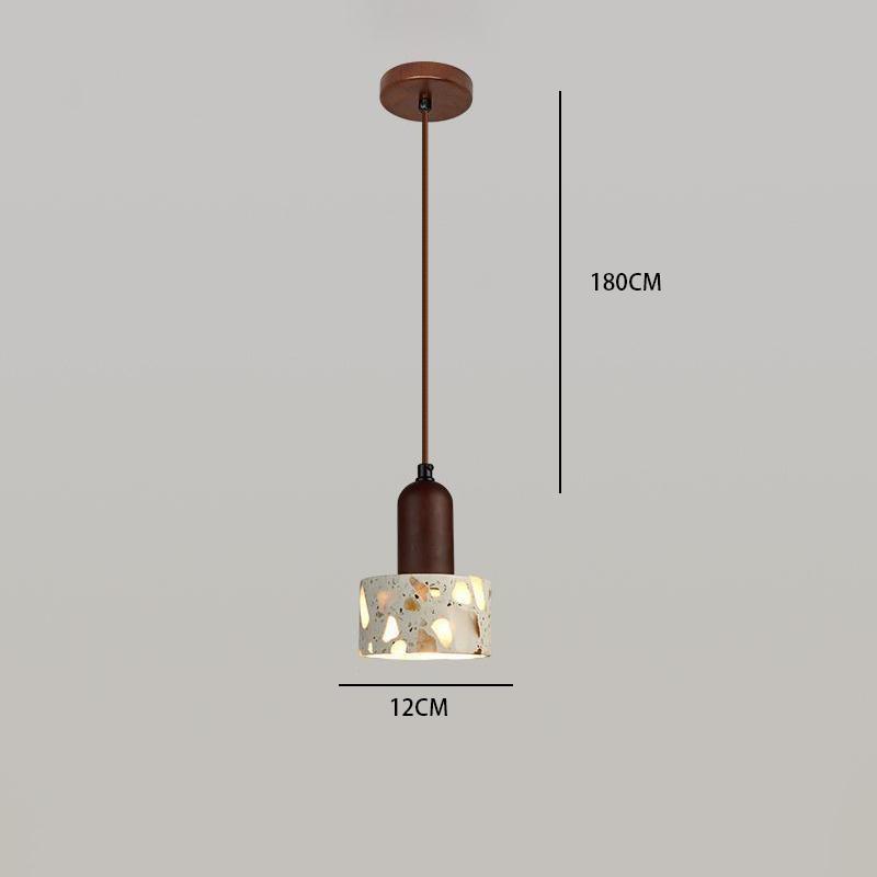 

люстра у кровати в скандинавском стиле простая ваби-саби-ветер спальня ресторан кабинет веранда маленькая люстра терраццо творческая атмосфера лам