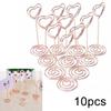 Card Holders Desktop Clip Heart Pattern Heart-shaped Iron