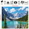 2D plane 1 piece of serene lake and mountain background image - vivid colors suitable for parties birthdays and festivals.