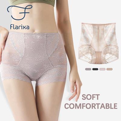 Slip trasparenti in pizzo sexy da ragazza, mutande ultrasottili elastiche alte, in cotone, con cavallo basso, senza cuciture, a vita alta