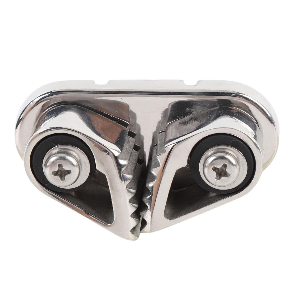 Stainless Steel Rope Clamp Cam Cleat Progressive Cam Tooth Boat Rope Cleat for Sailboat Kayak Canoe Dinghy