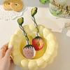 Hoch-Y Keramik Erdbeerlöffel Handbemaltes Blumenmuster Dessertlöffel für Zuhause Küche und Geschenke