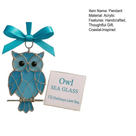 Handcrafted Bird Ornament with Blessing Card Unique Coastal-Inspired Bird Decoration for Christmas Tree And Home Artistic Bird Keepsake