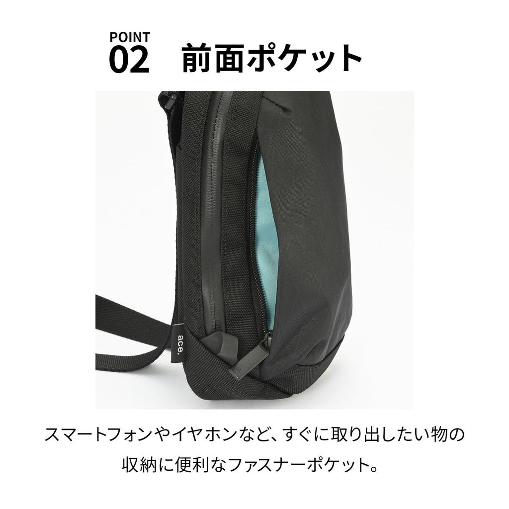 Laglentis Cross X Shoulder Smartphone Shoulder High 20061 Black [Ace Gene] Bag, Bag, 2L, X-PAC Strength,