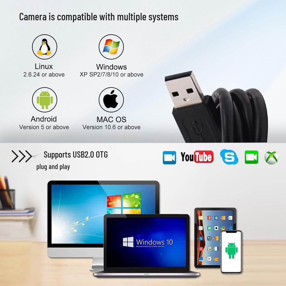 8MP USB Camera Module with Auto Focus, Wide Dynamic Range, and Driver-Free UVC Protocol.