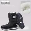 Men's Waterproof Mid-Tube Winter Snow Boots - Plush, Non-Slip, Lightweight, Warm