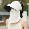 Summer Open-Top Baseball Cap Face-Shielding Hats Women Outdoor, Dustproof Cap Cycling Hat
