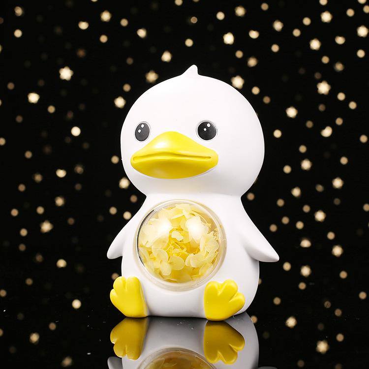 Night Battery Lamp Powered Cartoon Cute Unicorn Little Yellow Duck Shaped