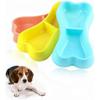 3 Dog Bowls for Puppies2-in-1 Bone Shaped Small Pet FeederPlastic Water and Food Container, Suitable for PuppiesCats, and Small Animals, Easy To Clean