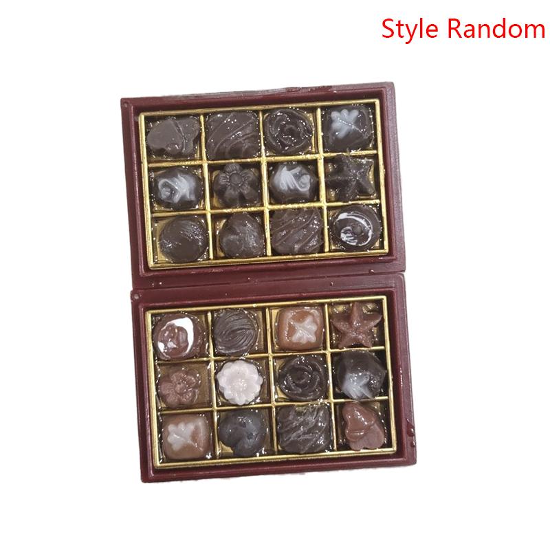 

Кукольный домик Шоколад Подарочная коробка Игрушка Модель Миниатюрный реквизит Моделирование Игрушка чёрный