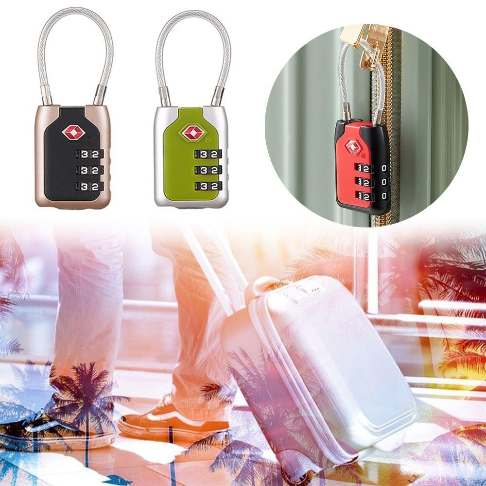 

TSA 3 Digit Combination Lock Zinc alloy Cabinet Locker New Suitcase Luggage Coded Lock Travel