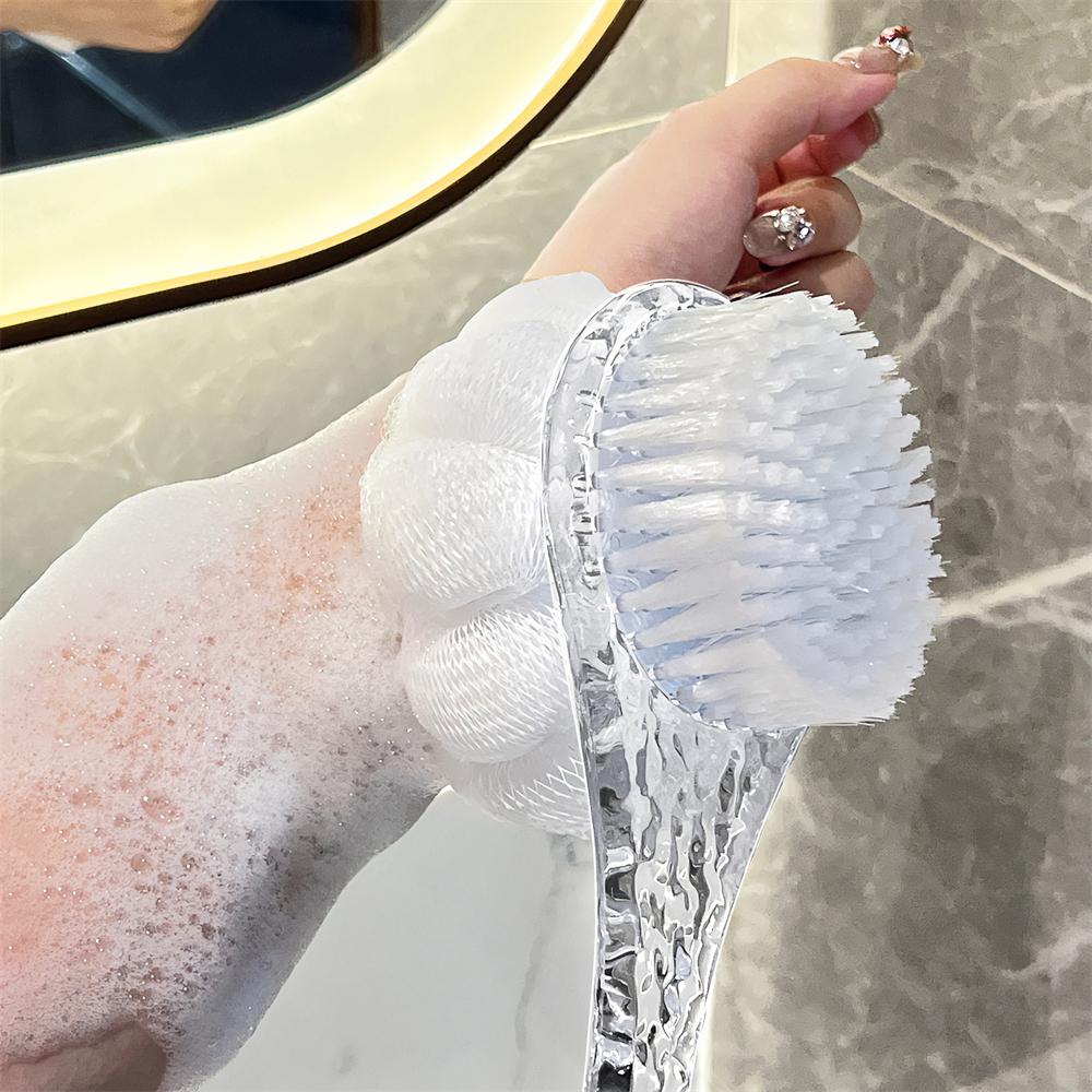 Luxury Long Handle Bath Brush Soft Hair Doubleside Rub Shower Brushs Body Back Cleaning Tools SPA Massage Bathroom Accessories