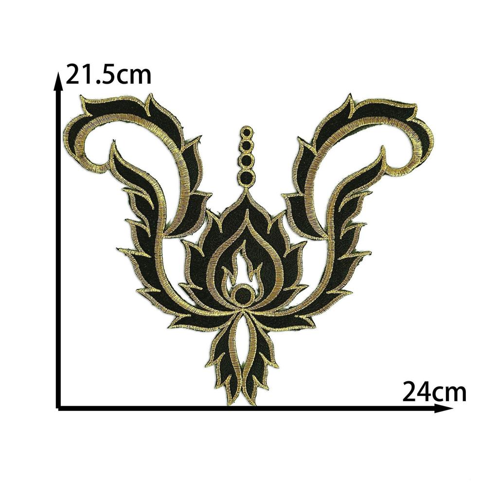 Two-Color Pattern Embroidery Cloth Sticker Diy Handmade Clothing Accessories Dress Opera Ethnic Clothing Accessories Hot Stamping Decal