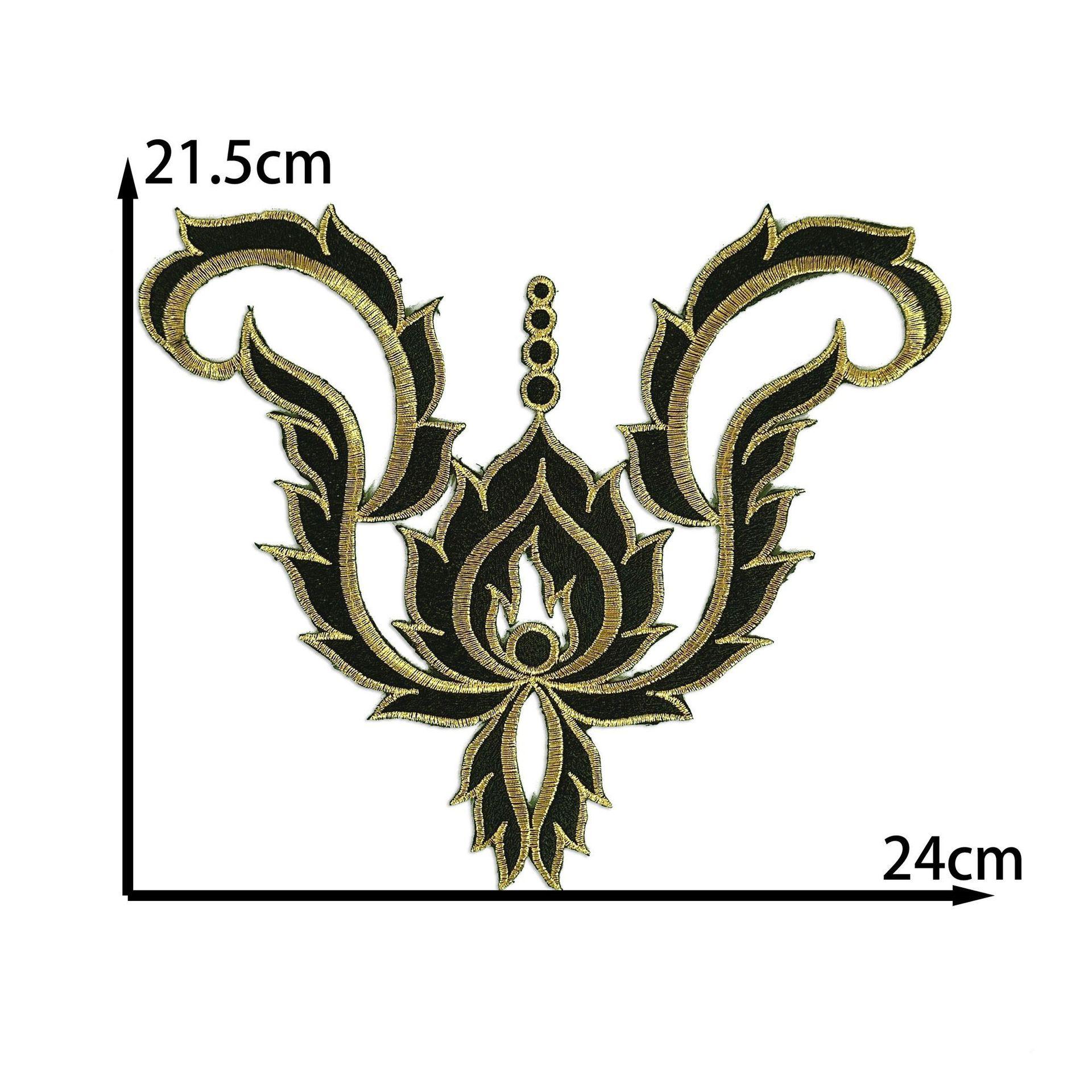 

Two-Color Pattern Embroidery Cloth Sticker Diy Handmade Clothing Accessories Dress Opera Ethnic Clothing Accessories Hot Stamping Decal no specification