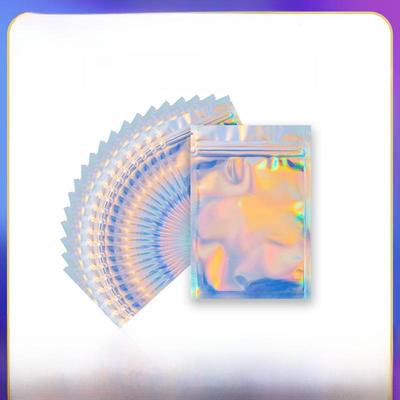 Colorful Laser Ziplock Bag - Thickened, Hole-Free Yin-Yang Design for Jewelry Packaging