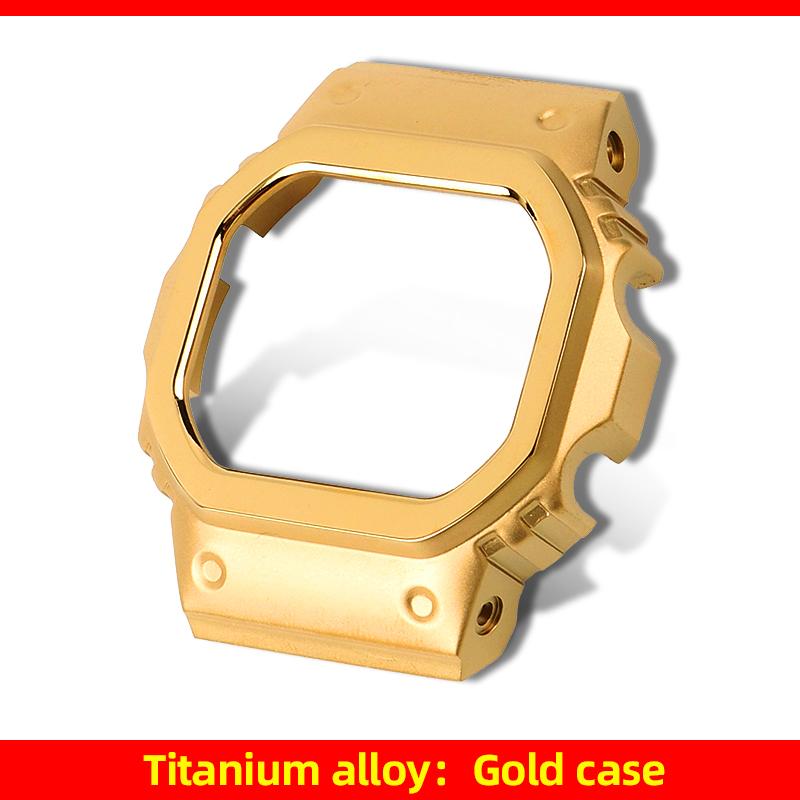 DW5600 Mod Kit Titanium case+strap For Casio G-SHOCK DW-5600 GW-B5600 GW-M5610 modification Lightweight Metal Bezel watch band