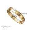 European-American Fashion Rhinestone Titanium Steel Bracelet - Non-Fading Stainless Steel, Simple Open Design.