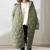 Herbst Winter Frauen Jacke Mit Kapuze Zip-up Rhombus Textur Dünne Gepolsterte