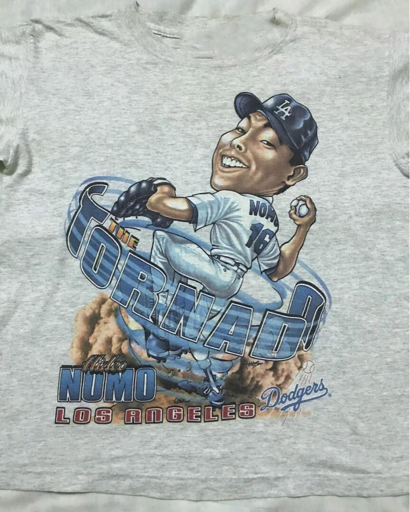 LA Dodgers Хидео Номо Бейсбол MLB Футболка Хлопок Все размеры от S до 4XL VN2294 Унисекс Футболка XXL
