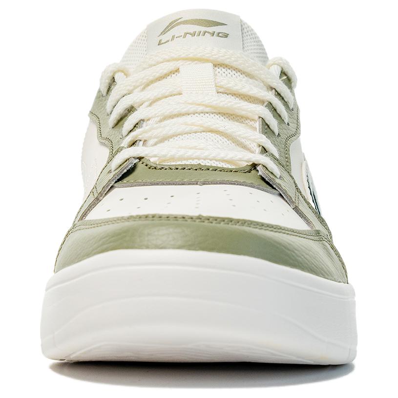 Li Ning Classic Simple Breathable Shock Absorbing Low Top Casual Sneakers Men Sneakers Deep-Moss-Green Cream-White AGCW483-6ZSJ6.2Q1
