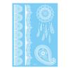 Baizihuahu White Lace Tattoo Sticker for Women, Temporary Face Body Arm, Waterproof Fake Decal Wedding Party Festival