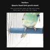 Bird Perch Stand With Feeding Bowl Wooden Quartz Sand Bird Cage Perch Stand Parrot Stainless Steel Food Water Bowls For Parakeet