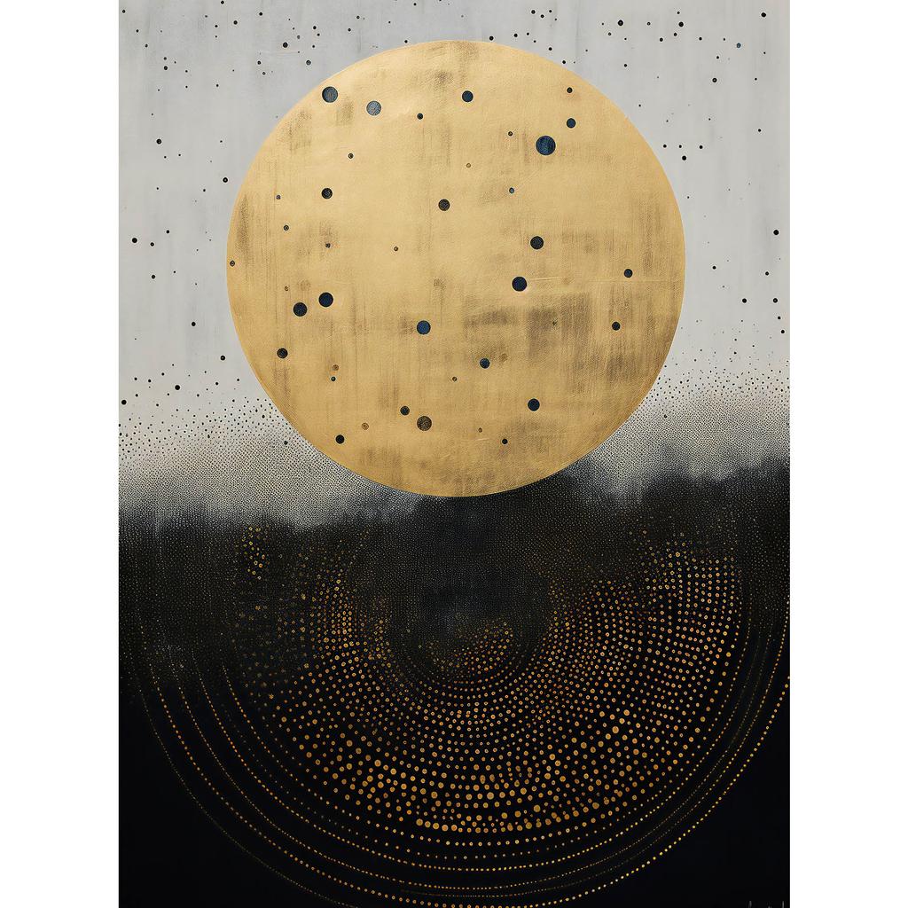 Złoty Kosmiczny Krąg Złoty Kosmiczny Krąg, 50X70 Cm, Bez Ramy, Papier Matowy 230 Gsm