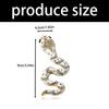 Unique Women Brooch Pin with Sparkling Rhinestones Unique Snake Brooch Alloy Texture for Multifuntional Outfit Styling
