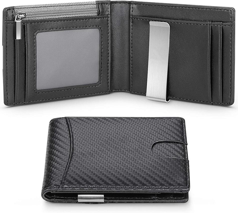 Rfid Business Men Wallets Womens Credit Card Holder Money Bags Slim Money Clip Luxury Billfold Short Wallets for Women Carteras