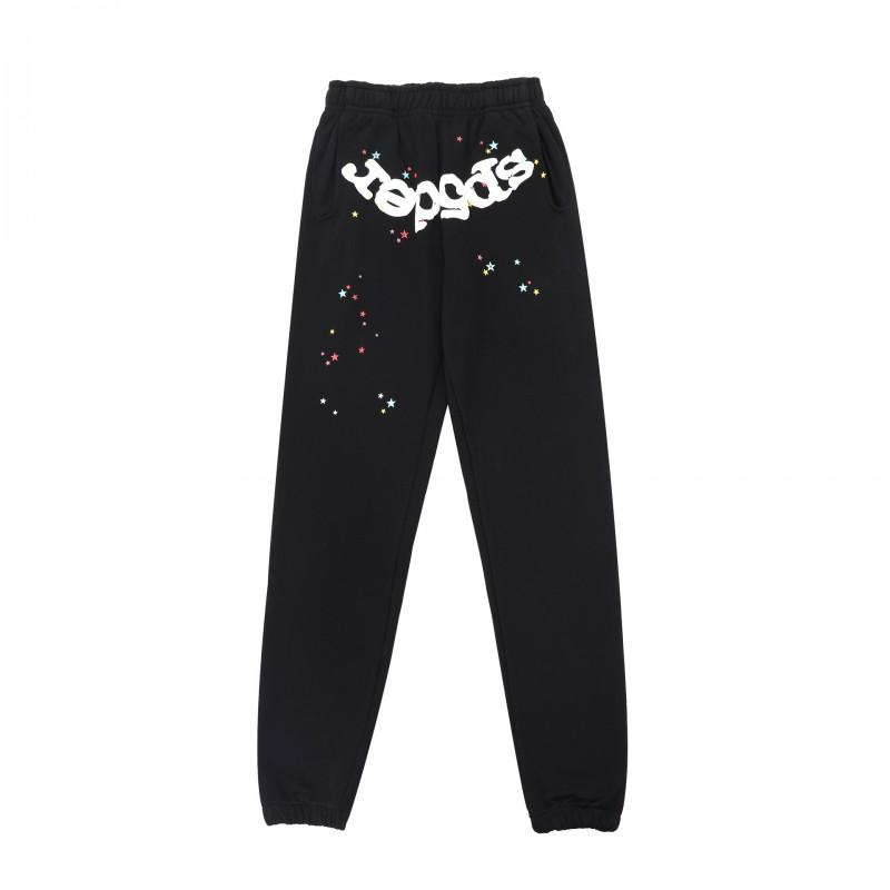 Sp5der Star Spider Foamed Letter Print Fleece Lined Hoodie Pants Set Teens Casual Streetwear Outfit