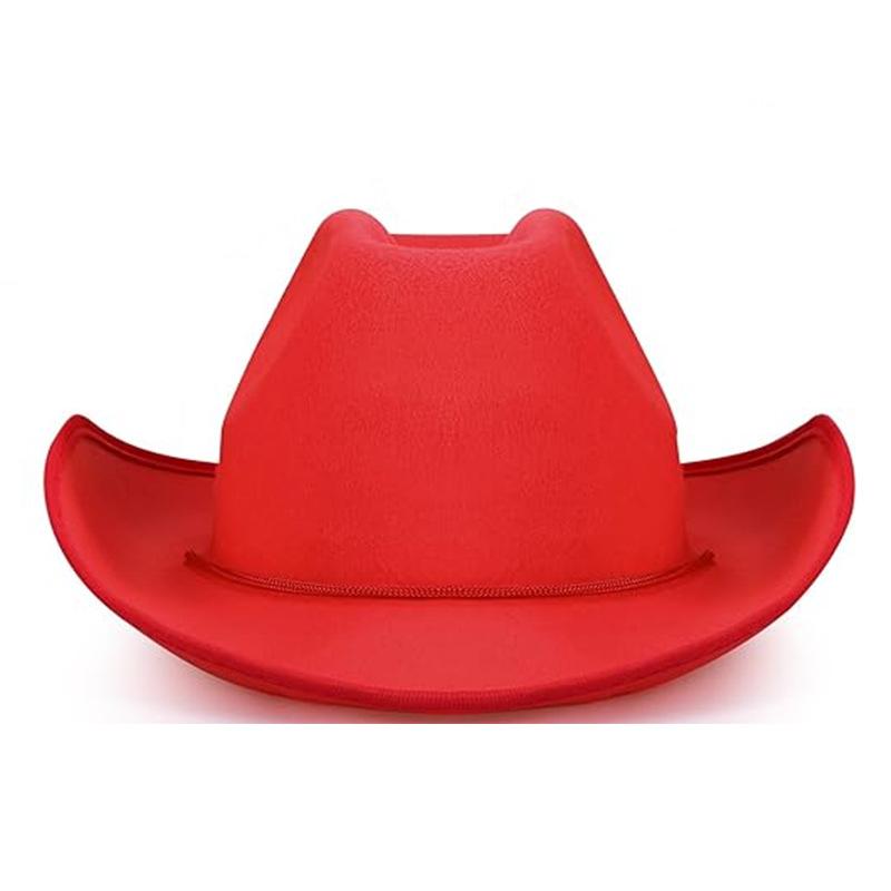 White Hemming Cowboy Hat, Western Cowboy Hat, Thick Material Black and White Hemming Rope Dick Cowboy Hat