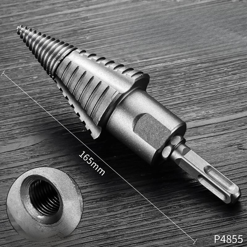 Wood Splitter Drill Bit With A Round Square Shank And A Detachable Firewood Screwdriver, High-carbon Steel Firewood Drill Bit