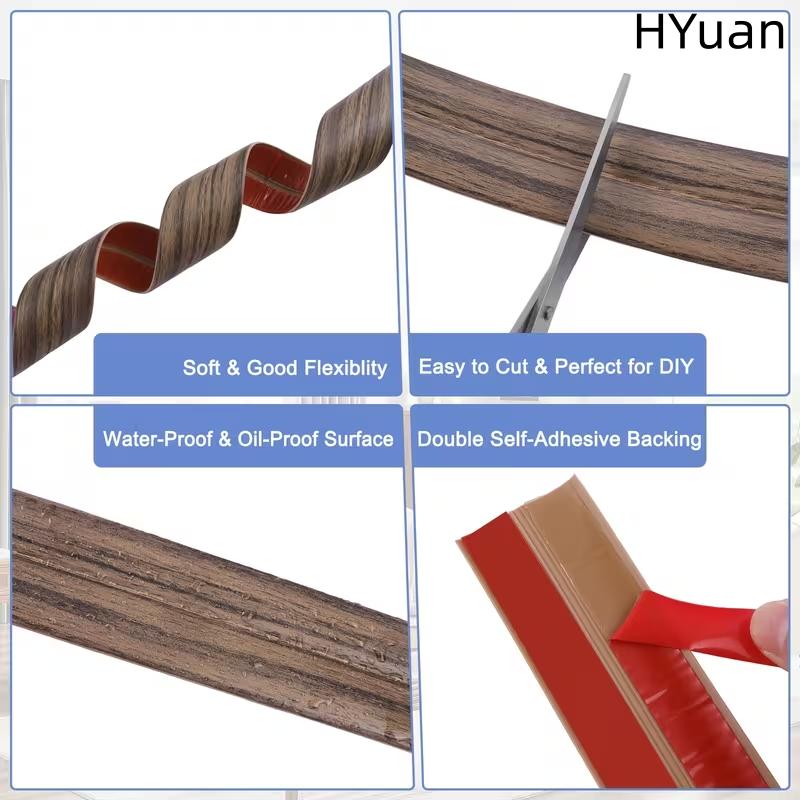

HYuan 1pc 4cmx2m Peel and Stick Wall Trim Molding, Flexible Corner Trim Moulding, Inside & Outside Wall Corner Protector 2mx4cm