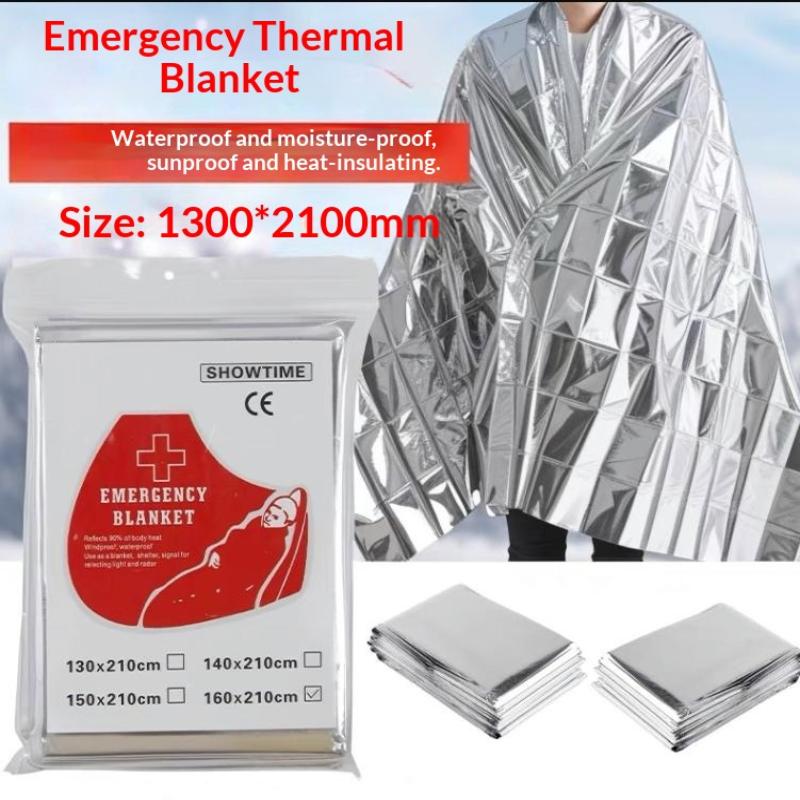 1/3/5Pcs Emergency Blanket Outdoor Survival First Aid Kit Windproof Insulation Lifesaving Pet Foil Thermal Military Rescue Blank
